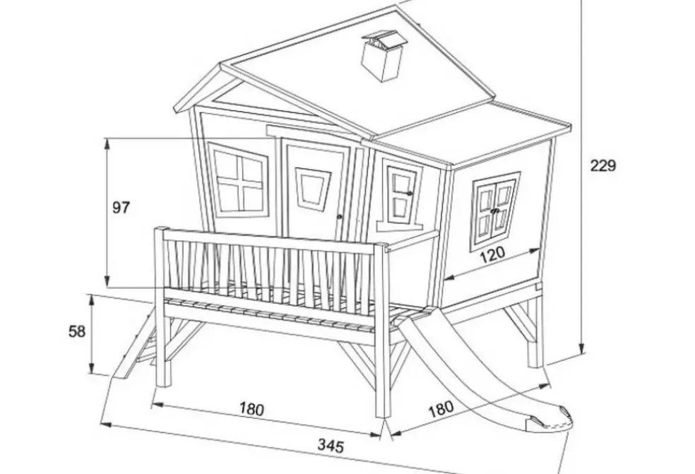 Grande cabane en bois sur pilotis Emma Axi