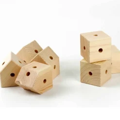 Jeu de construction géant en bois Trigonos Family Boîte carton Fabriqué en Espagne - 79 pces bleu