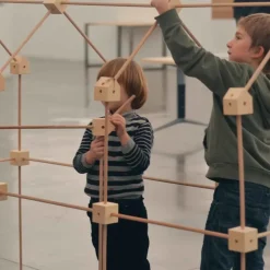 Jeu de construction géant en bois Trigonos Max Boite carton Fabriqué en Espagne - 150 pces