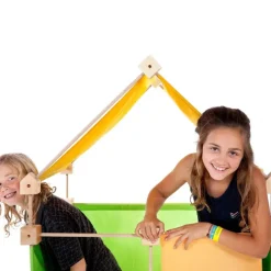 Jeu de construction géant en bois Trigonos Family  Boîte carton Fabriqué en Espagne - 79 pces orange