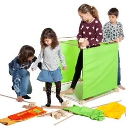 Jeu de construction géant en bois Trigonos Family Boîte carton Fabriqué en Espagne - 79 pces orange