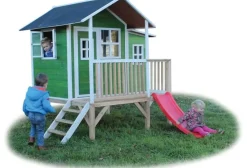 Maison bois pour enfant Loft 350 vert - Exit