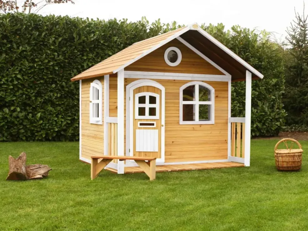 Maison en bois marron et blanc pour enfants Milan d'Axi