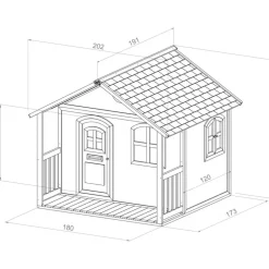 Maison en bois marron et blanc pour enfants Milan d'Axi