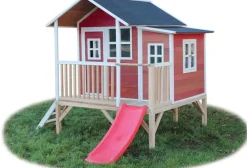 Maison en bois enfant Loft 350 rouge - Exit