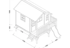 Maison en bois enfant Loft 350 naturel - Exit