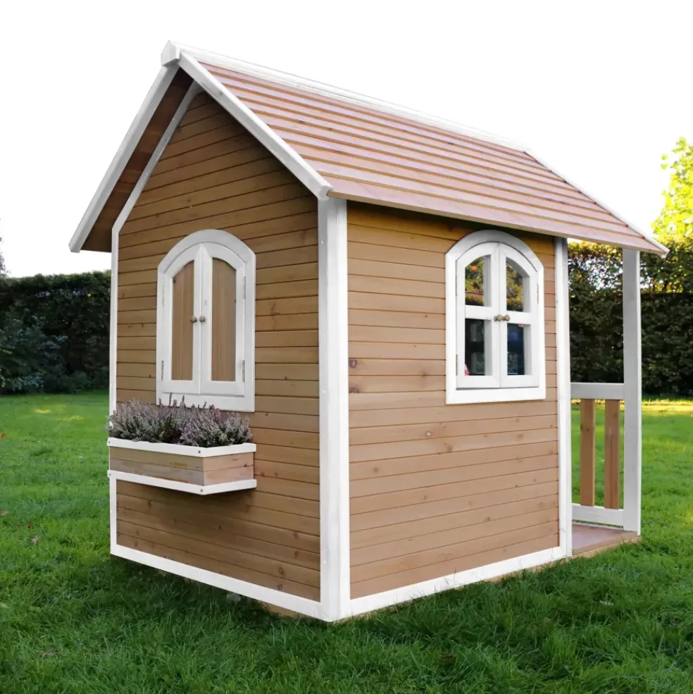 Maisonnette Alex en bois brun/blanc Axi