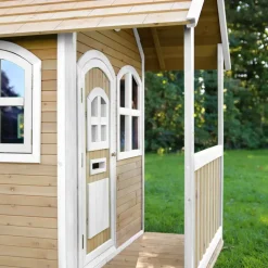 Maisonnette Alex en bois brun/blanc Axi
