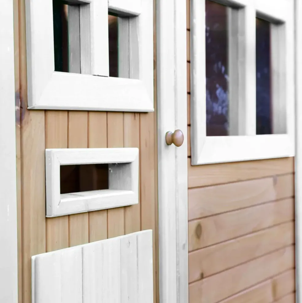 Maisonnette Alex en bois brun/blanc Axi