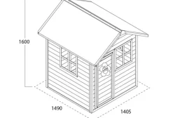 Maisonnette bois naturel pour enfant Loft 100 - Exit
