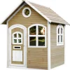 Maisonnette Julia en bois brun/blanc Axi