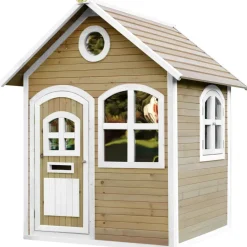 Maisonnette Julia en bois brun/blanc Axi