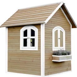 Maisonnette Julia en bois brun/blanc Axi