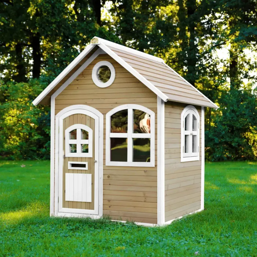 Maisonnette Julia en bois brun/blanc Axi