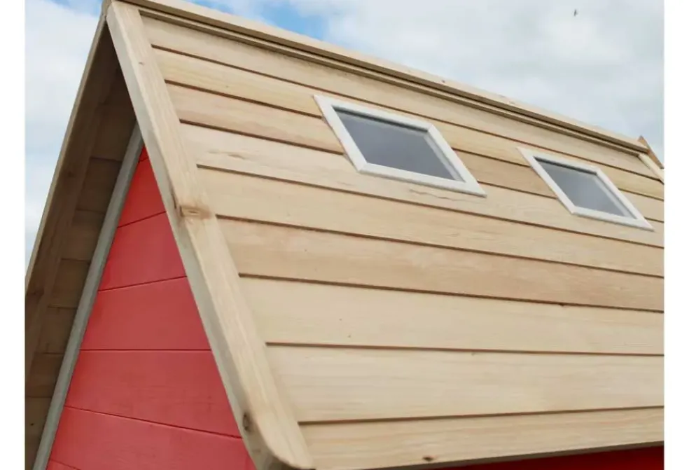 Petite cabane en bois rouge Fantasia 100 - Exit