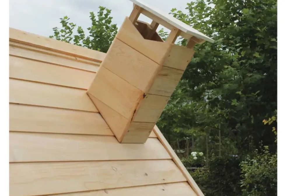 Petite cabane en bois rouge Fantasia 100 - Exit