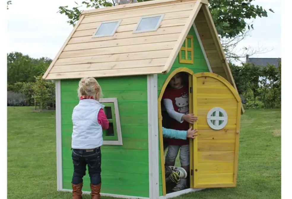 Petite cabane en bois verte Fantasia 100 - Exit