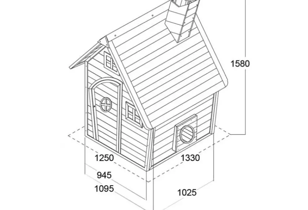 Petite cabane en bois verte Fantasia 100 - Exit