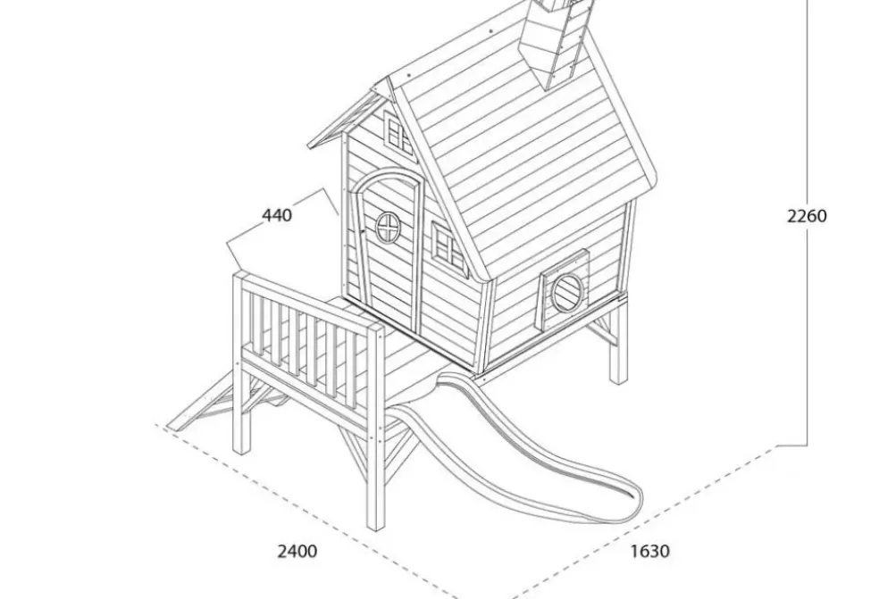 Petite cabane sur pilotis verte Fantasia 300 - Exit