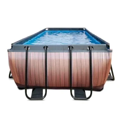 Piscine hors sol grise 540 x 250 x 122 cm avec pompe filtrante EXIT