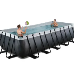 Piscine hors sol grise 540 x 250 x 122 cm avec pompe filtrante EXIT