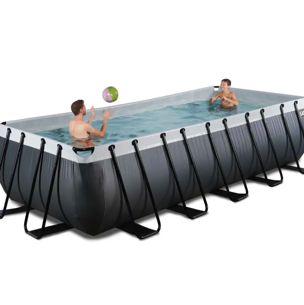 Piscine hors sol grise 540 x 250 x 122 cm avec pompe filtrante EXIT