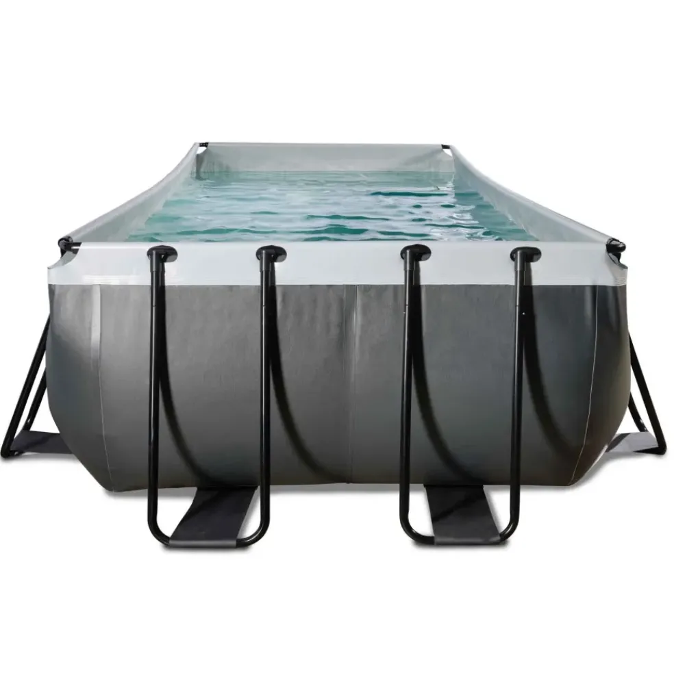 Piscine hors sol grise 540 x 250 x 122 cm avec pompe filtrante EXIT