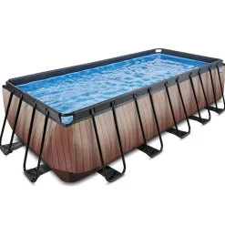 Piscine hors sol grise 540 x 250 x 122 cm avec pompe filtrante EXIT