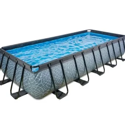 Piscine hors sol grise 540x250x100 cm avec pompe filtrante sable EXIT