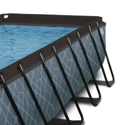 Piscine hors sol grise 540x250x100 cm avec pompe filtrante sable EXIT