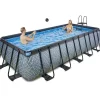 Piscine hors sol grise 540x250x122 cm avec pompe filtrante sable EXIT