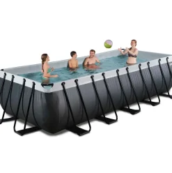 Piscine hors sol grise 540x250x122 cm avec pompe filtrante sable EXIT