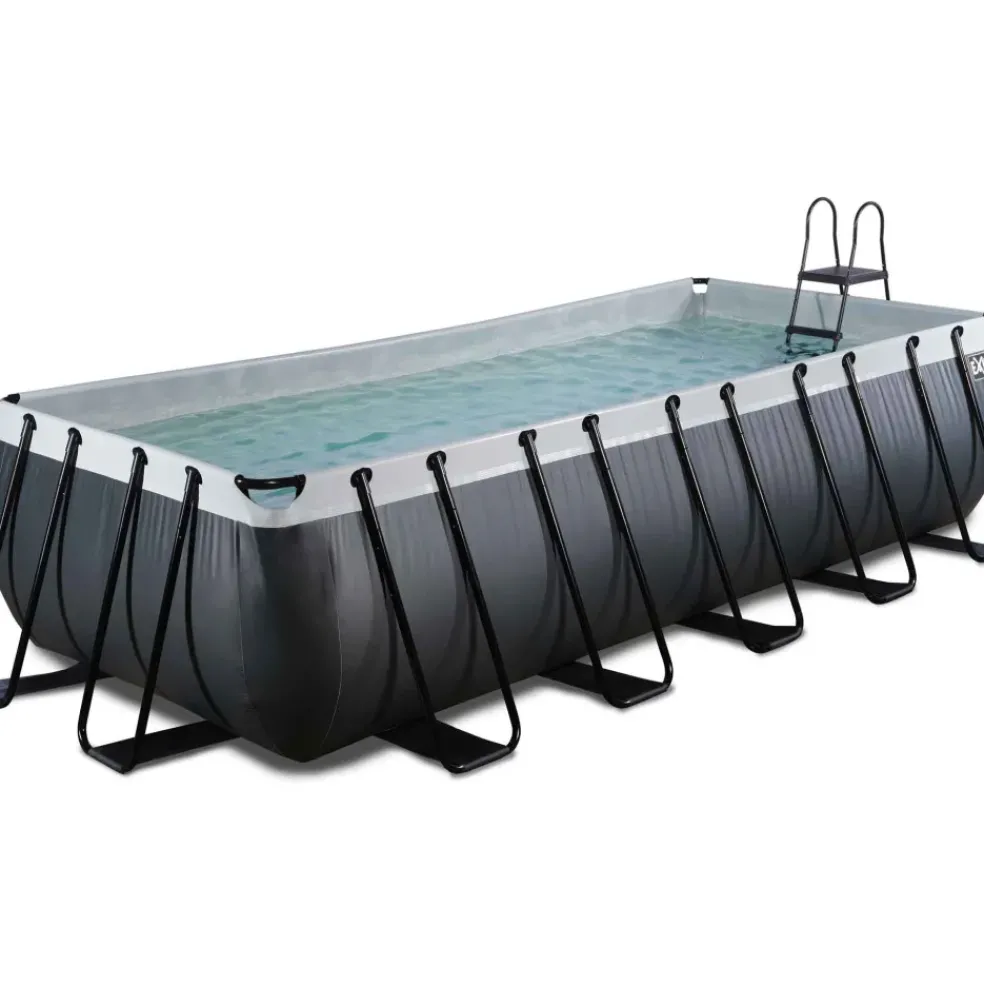 Piscine hors sol grise 540x250x122 cm avec pompe filtrante sable EXIT