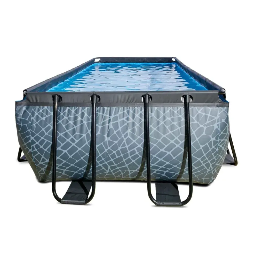 Piscine hors sol grise 540x250x122 cm avec pompe filtrante sable EXIT