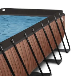 Piscine hors sol grise 540x250x122 cm avec pompe filtrante sable EXIT