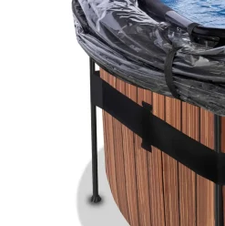 Piscine hors sol ronde grise 488x122cm + dôme et pompe à chaleur EXIT