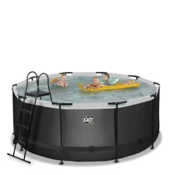 Piscine hors sol ronde grise 360 x 122 cm + pompe filtrante sable EXIT