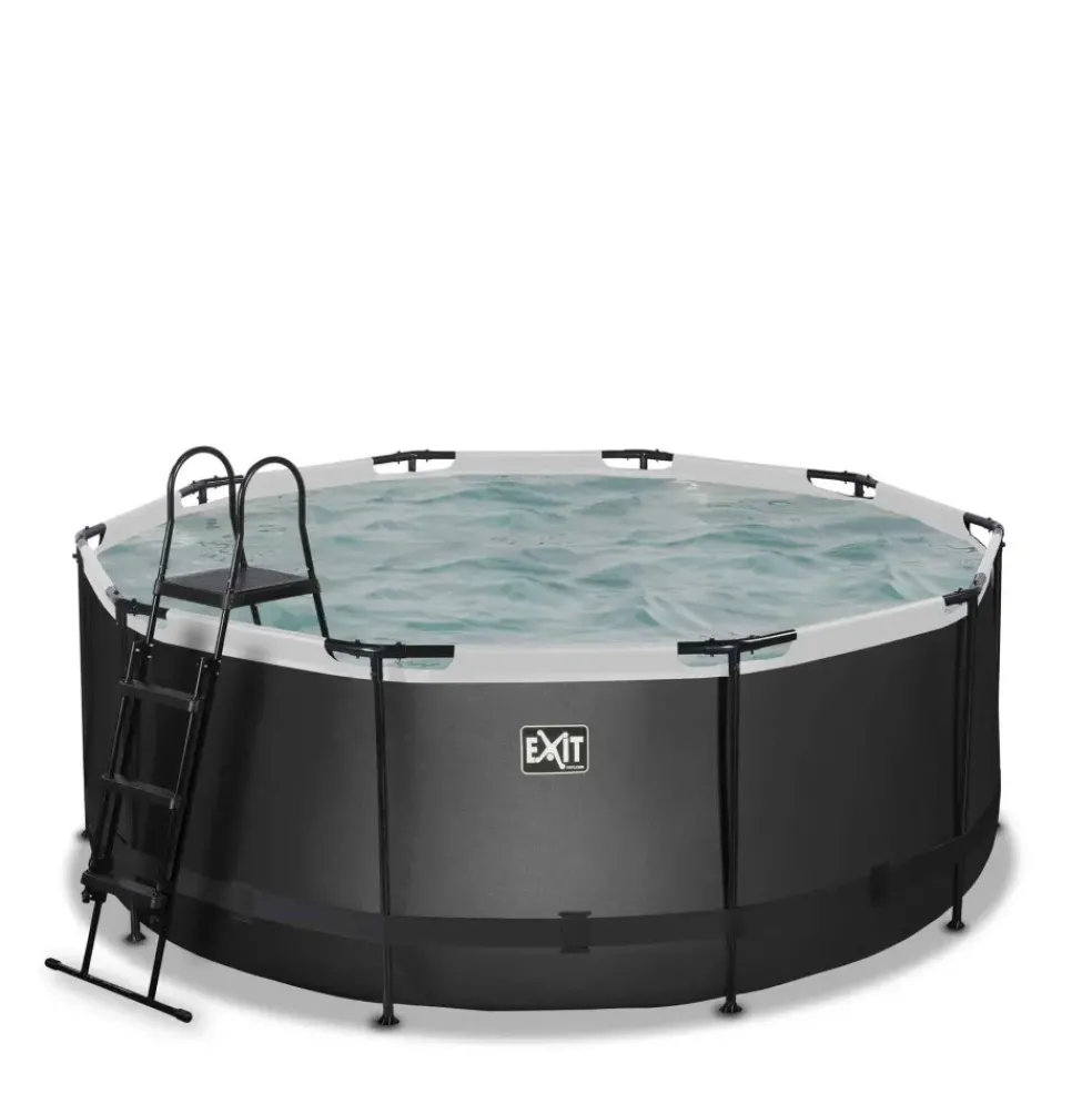 Piscine hors sol ronde grise 360 x 122 cm + pompe filtrante sable EXIT