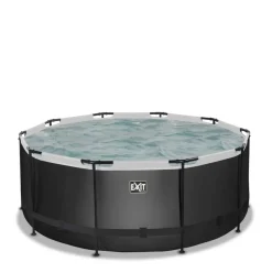 Piscine hors sol ronde grise 360 x 122 cm + pompe filtrante sable EXIT