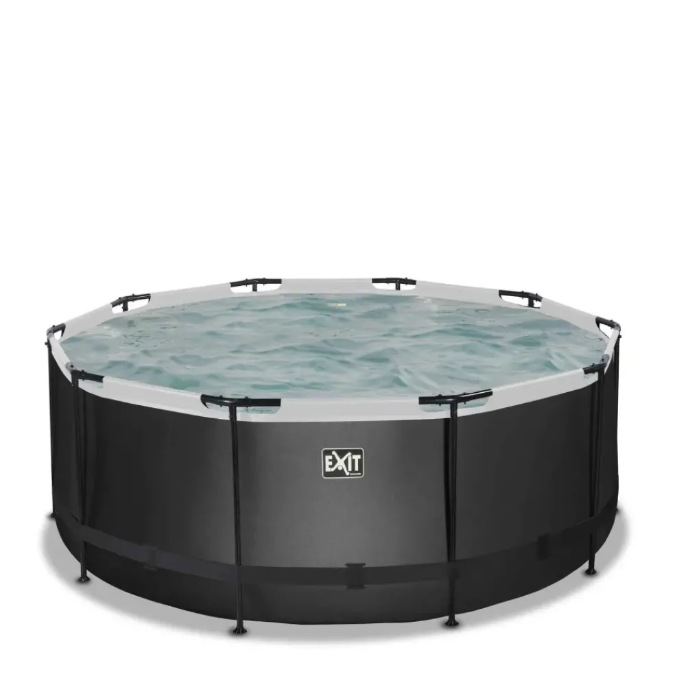 Piscine hors sol ronde grise 360 x 122 cm + pompe filtrante sable EXIT