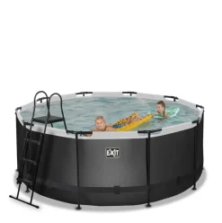 Piscine hors sol ronde grise 360 x 122 cm + pompe filtrante sable EXIT