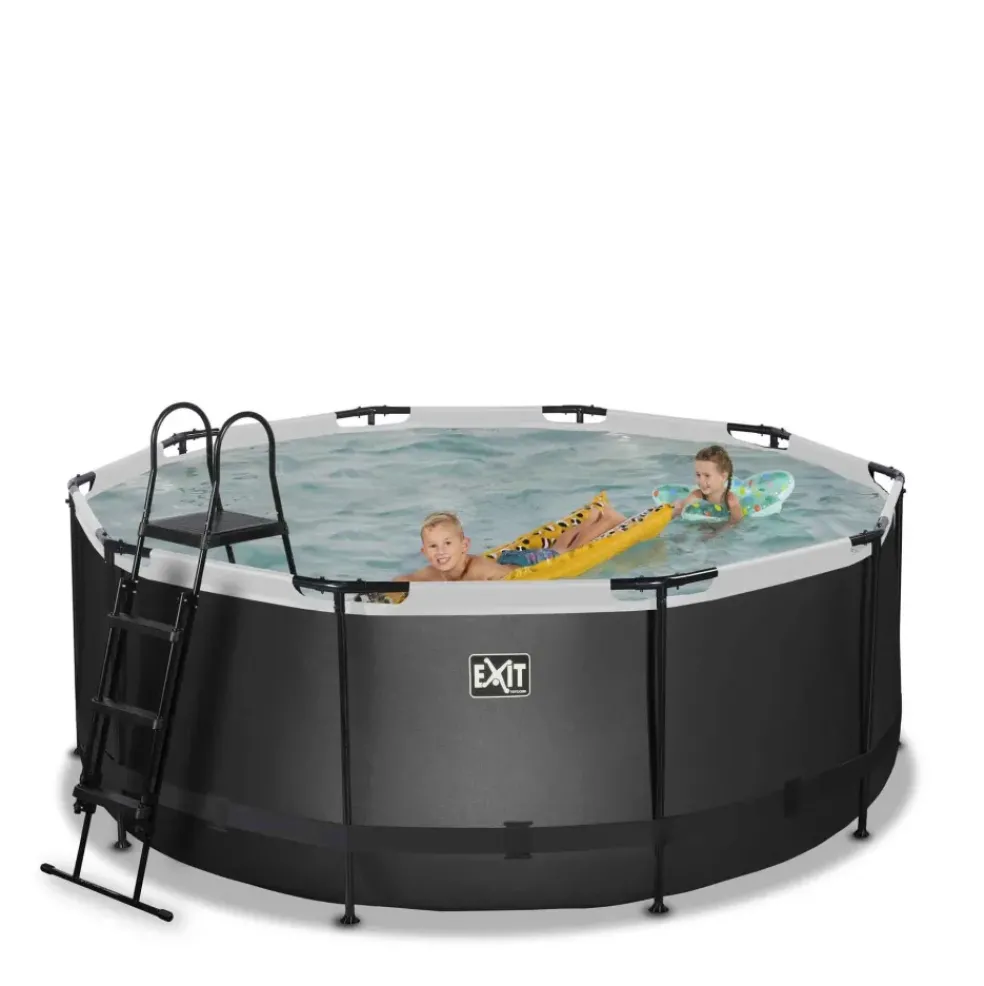 Piscine hors sol ronde grise 360 x 122 cm + pompe filtrante sable EXIT