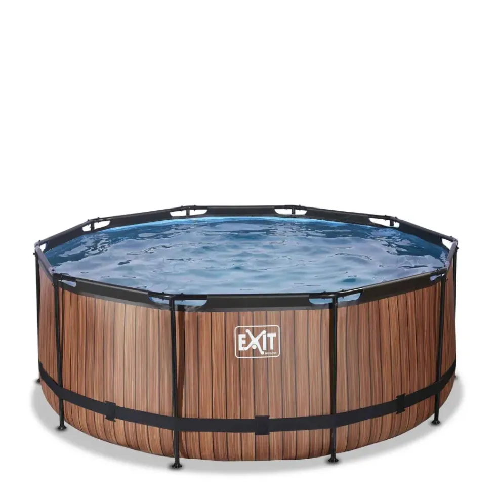 Piscine hors sol ronde grise 360 x 122 cm + pompe filtrante sable EXIT