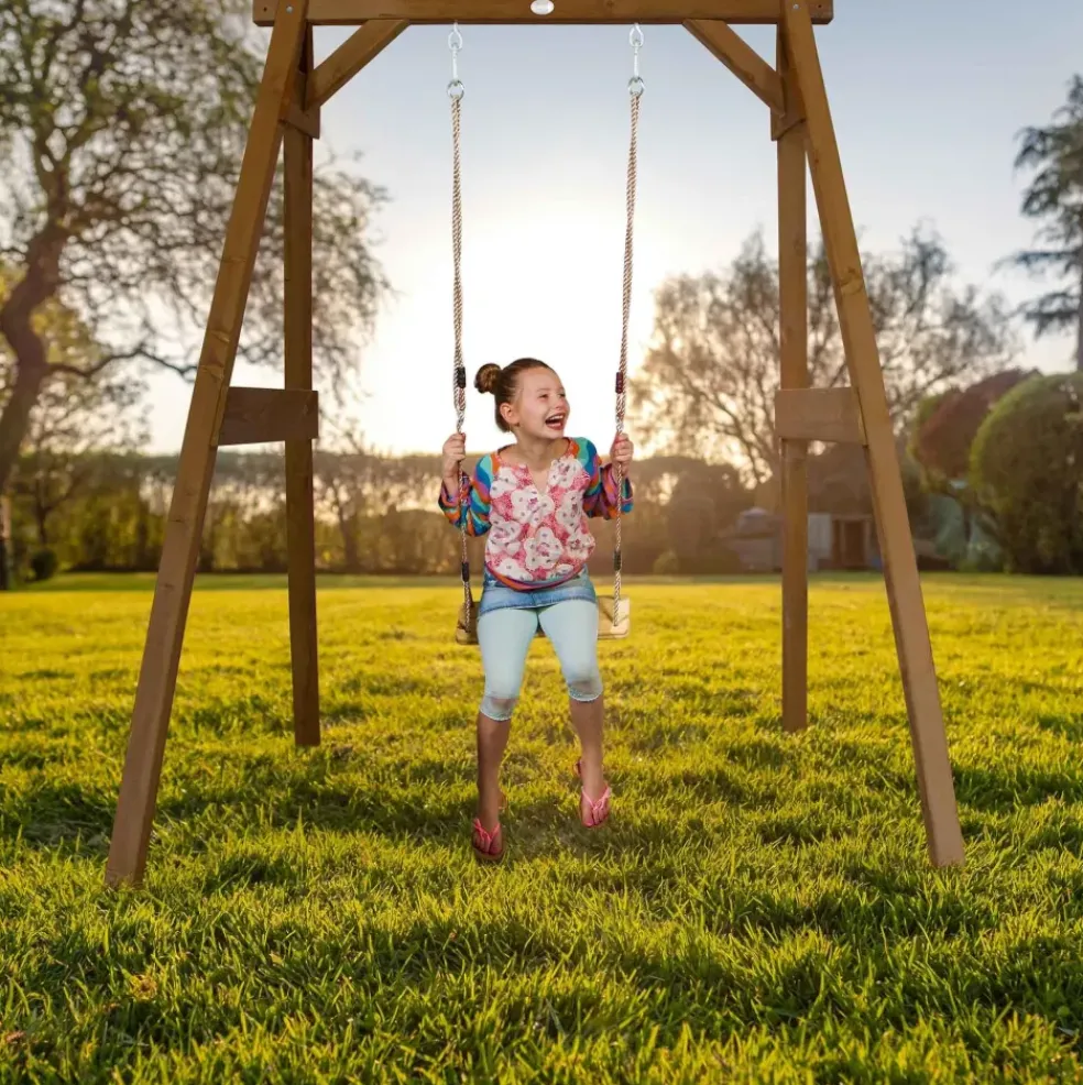 Portique 1 balançoire en bois Axi