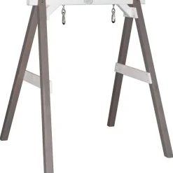 Portique, balançoire en bois gris et blanc bébé de Axi