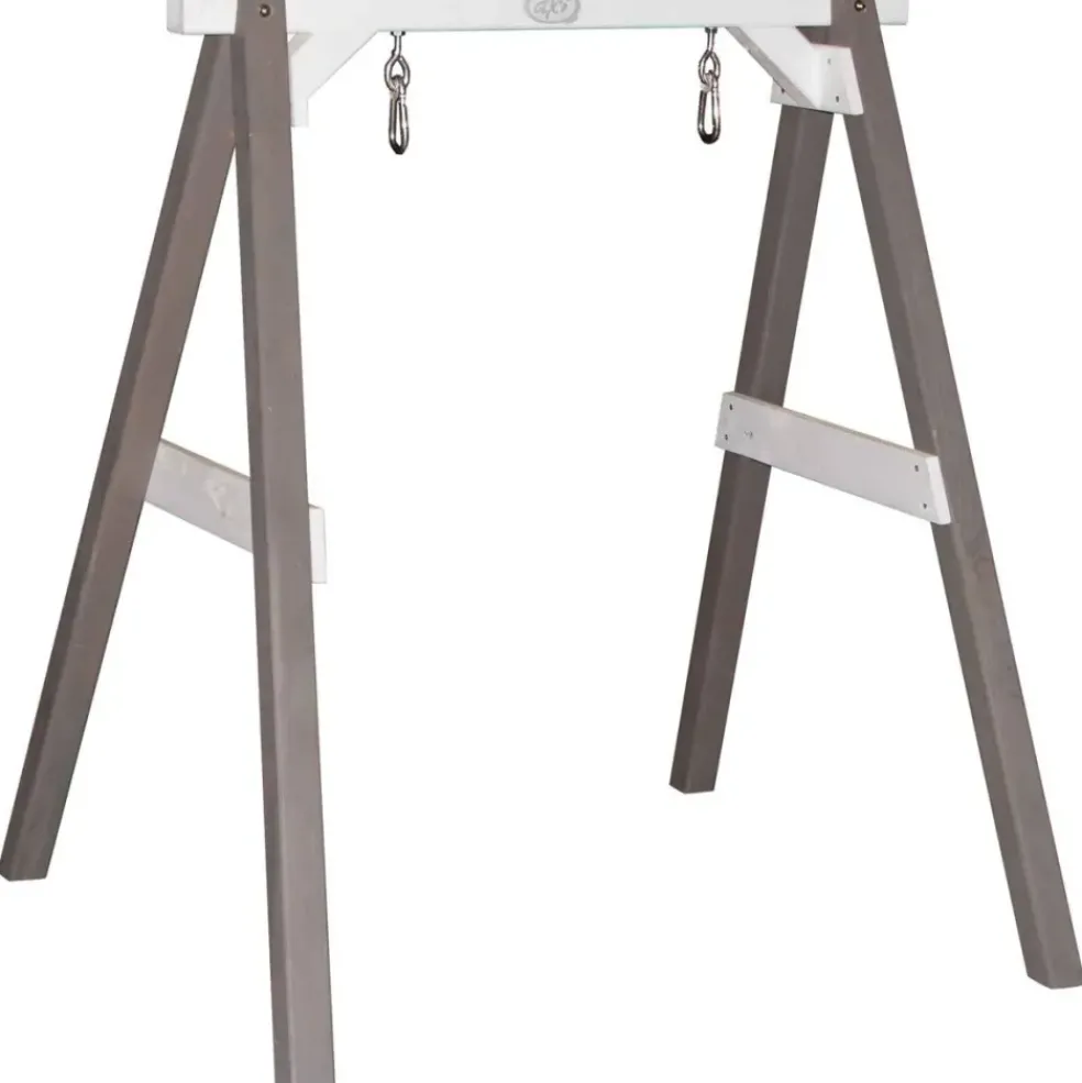 Portique, balançoire en bois gris et blanc bébé de Axi