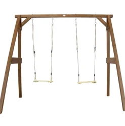 Portique double balançoires marron Axi