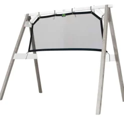 Portique en bois 2 balançoires et filet de but de foot 4-en-1 SportsFun AXI