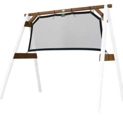 Portique en bois 2 balançoires et filet de but de foot 4-en-1 SportsFun AXI
