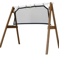 Portique en bois 2 balançoires et filet de but de foot 4-en-1 SportsFun AXI